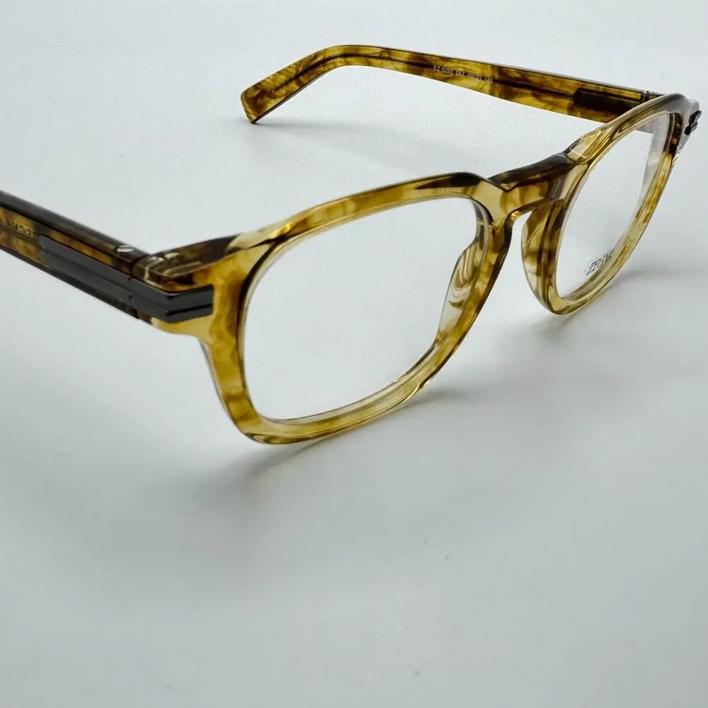 Ermenegildo Zegna Eyeglasses Frames EZ5293 047 Light Brown 49-21-145 Authentic